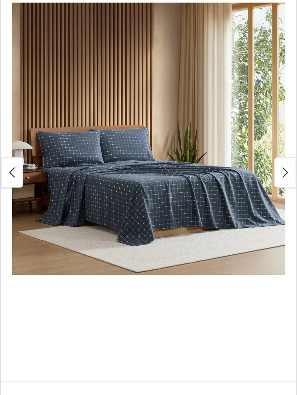 Lacoste Navy Grid & Crocodile Motif Queen Sheet Set